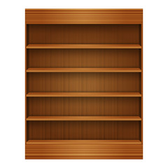 blank Wooden book Shelf