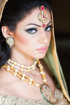 portrait of beautiful Indian bride