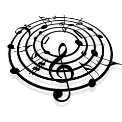 Background com as notas musicais