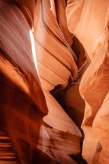 Red Sandstone walls in Antelope Canyon