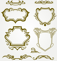 Calligraphic design element and page decoration