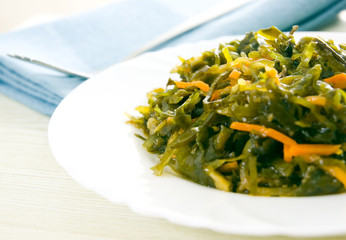 Fresh seaweed salad with carrot © pavel siamionov