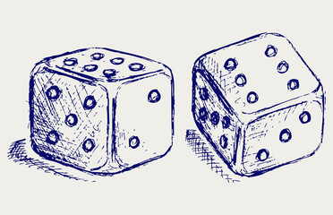 Sketch two dices