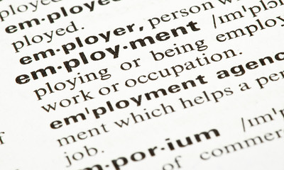 Fototapeta premium emplyment word