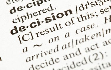 Obraz premium decision word