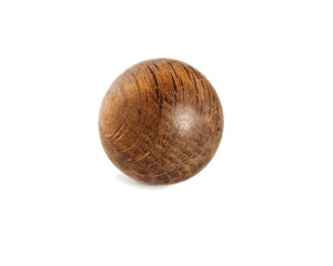 Wooden ball isolated