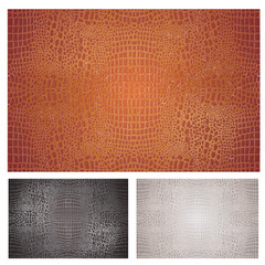 Seamless pattern of crocodile textured leather