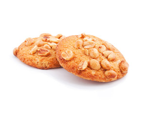 Cookies with nuts isolated over white