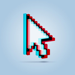 3d stereo effect arrow icon