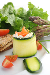 Salmon and Zucchini Roll