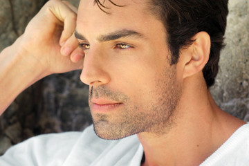 Obraz premium Profile of sexy man