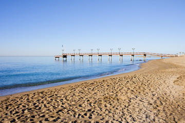 Beach Pier and Sea in Marbella