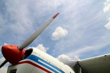 plane against blue sky