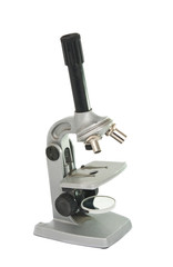 old microscope isolated