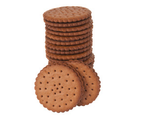 chocolate biscuit isolated