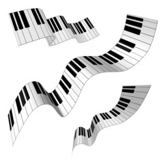 Piano keys, vector background