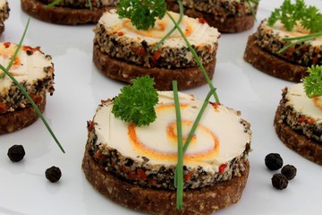 Pfeffer Frischkäse Fingerfood