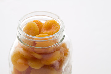 jar of dried apricot