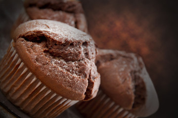 frisch gebackene muffins