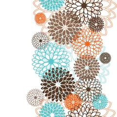 Papier Peint photo Fleurs abstraites Modèle sans couture avec des fleurs abstraites. Illustration vectorielle.