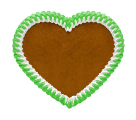 Grünes Lebkuchenherz