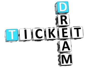 3D Dream Ticket Crossword