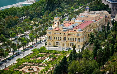 50 - aerial view of malaga town hall