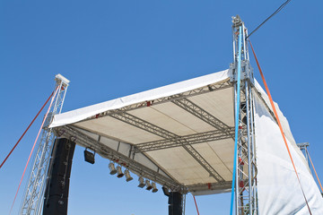 Outdoor concert stage construction