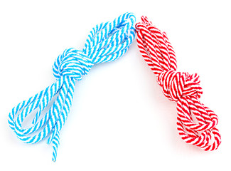 Colorful shoelaces isolated on white