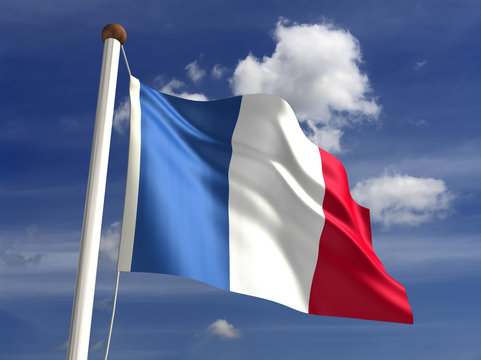 France flag (with clipping path)