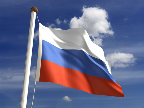 Russia flag (with clipping path)