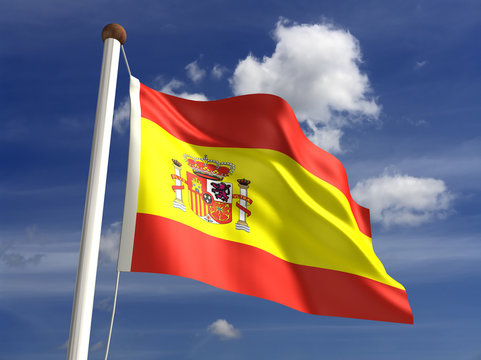 Spain flag (with clipping path)