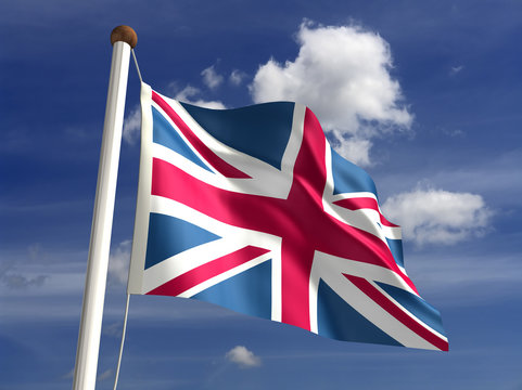 United Kingdom flag (with clipping path)