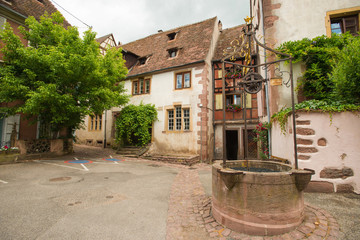 Fototapeta na wymiar The historical village Riquewihr in the Alsace