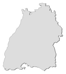 Map of Baden-Württemberg (Germany)