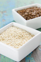 Cumin and sesame seeds