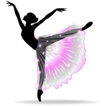 Ballerina Danza Classica-Classic Dance Dancer-Vector Silhouette