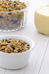 Delicious and healthy muesli or granola