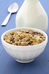Delicious and healthy muesli or granola