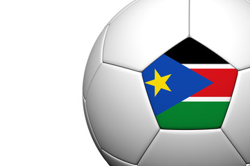 Fototapeta premium Sudan Flag Pattern 3d rendering of a soccer ball isolate on whit