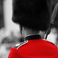 Printed roller blinds Red, black, white Queen's soldier at Trooping the color, 2012