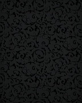 Black seamless pattern
