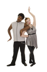 Space Age Contemporary Dancers Couple