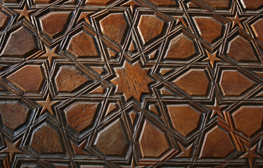 Wooden Door Detail,Uc Serefeli Mosque,Edirne,Turkey