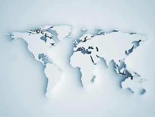 Fototapeta na wymiar Mapa świata 3D