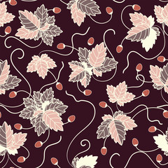 strawberries seamless pattern
