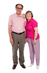 Full length shot of an aged cheerful couple