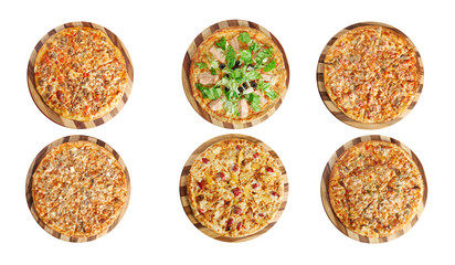 Pizza and italian kitchen. Studio. collage