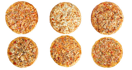 Pizza and italian kitchen. Studio. collage