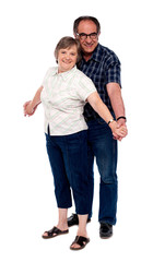 Fototapeta premium Senior couple in love. Posing in style